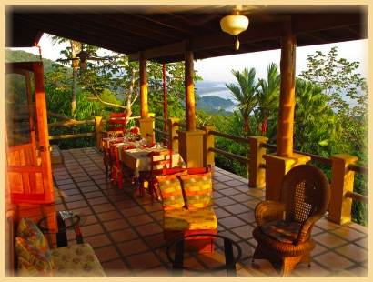 Casi el Cielo Dining Veranda - Beautiful Covered Outdoor Space Costa Rican Vacation Villa Rental, Casi el Cielo, Dominical Costa Rica